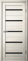 Дверь ПО LITE DOORS 26 Ясень 3D/ Чёрное стекло